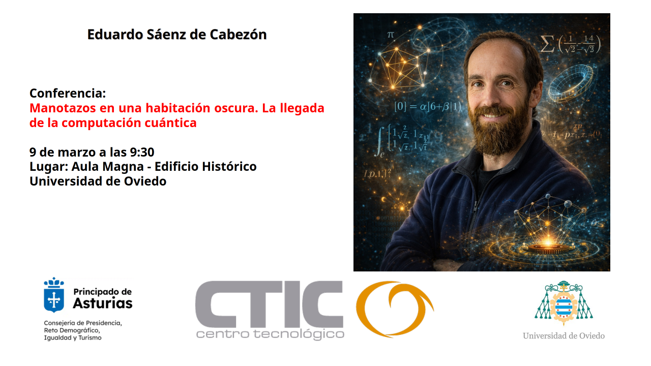 Eduardo Sáenz de Cabezón llega a la Universidad de Oviedo para hablar de computación cuántica